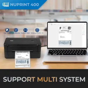 Adesso NUPRINT400 Nuprint 400-4 (101mm) Usb Thermal Receipt Printer Is