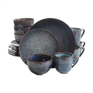 Gibson BFS-1003G Elite Matisse 16-piece Double Bowl Dinnerware Set, Co