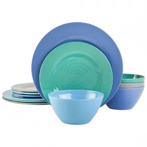 Gibson 118528.12RM Home Brela 12 Piece Round Melamine Dinnerware Set I