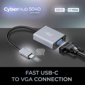 Adesso AUH-5040 Usb-c To Vga Adapter - 1080p Compact Converter