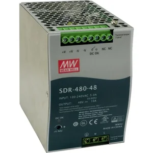 25160 | Lantronix Mean Well 48V 10A Universal AC Din Rail