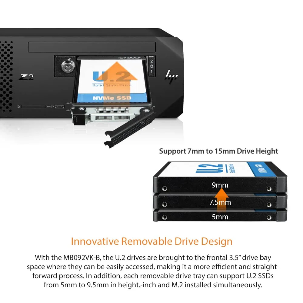 Icydock MB092VK-B Icy Dock Tougharmor Mb092vk-b - Rugged Nvme Drive Ca