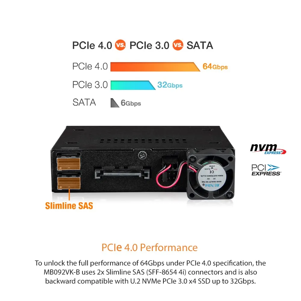 Icydock MB092VK-B Icy Dock Tougharmor Mb092vk-b - Rugged Nvme Drive Ca