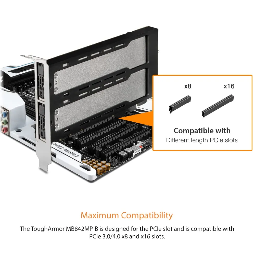 Icydock MB842MP-B Icy Dock Tougharmor Mb842mp-b: 2-bay M.2 Nvme Rack