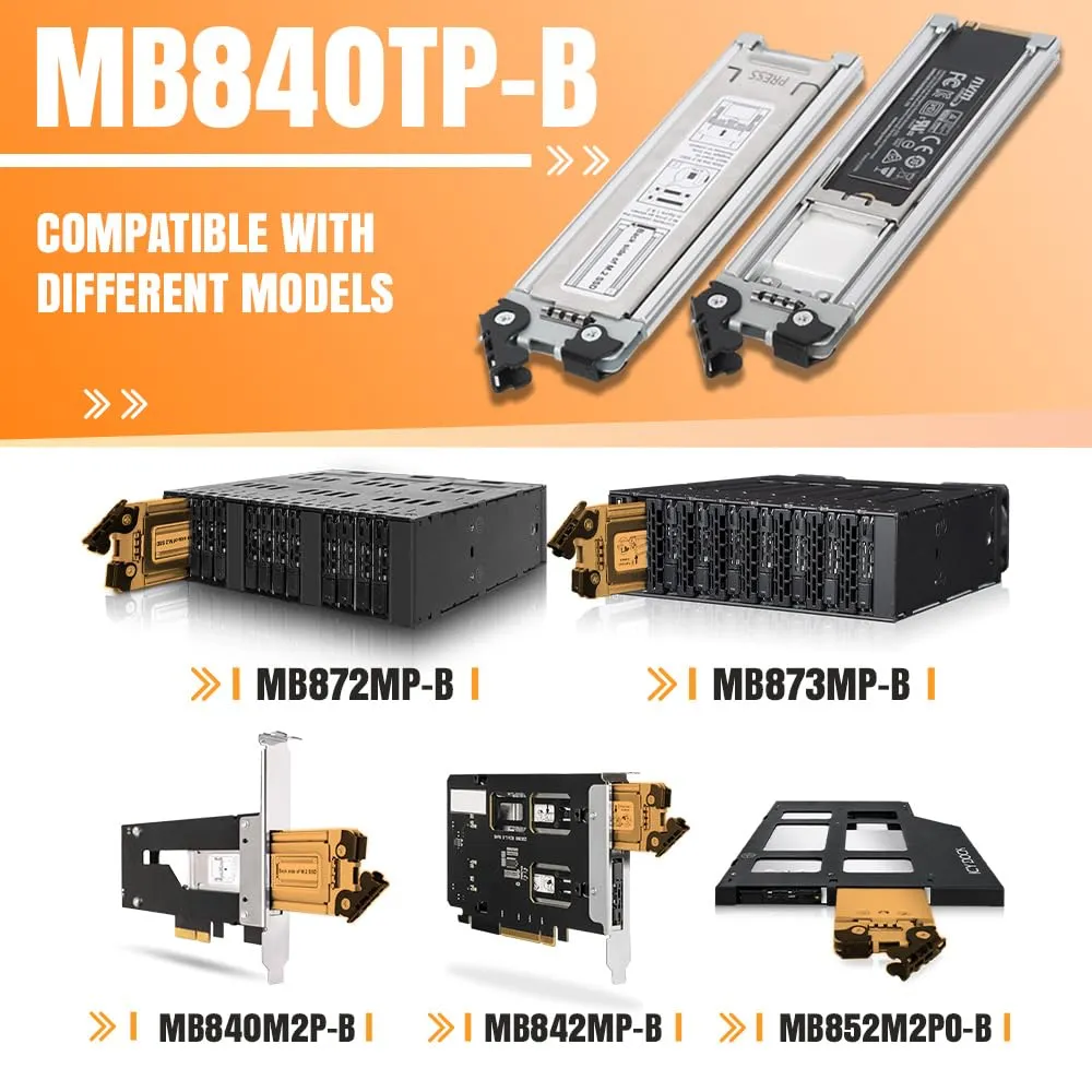 Icydock MB842MP-B Icy Dock Tougharmor Mb842mp-b: 2-bay M.2 Nvme Rack