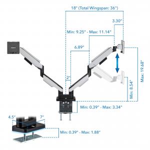 Mount MI-4882 Mi 4882 Dual Monitor Arm