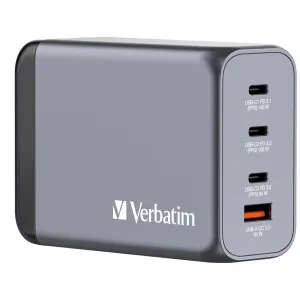 Verbatim 32205 , , 240w, 4-port, Gan, Wall Charger, Usb-c Pd Ports, Us