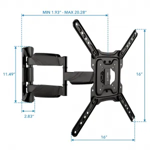 Mount-it! MI-14002 Mi 14002 Full Motion Tv Wall Mount For 32 To 55 Inc