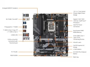 Gigabyte Z790 D AC Z790 D Ac Motherboard For Intel Lga 1700 Ddr5 Suppo