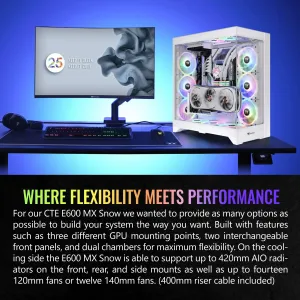 Thermaltake CA-1Y3-00M6WN-00 Cte E600 Mx Snow Mid-tower Chassis