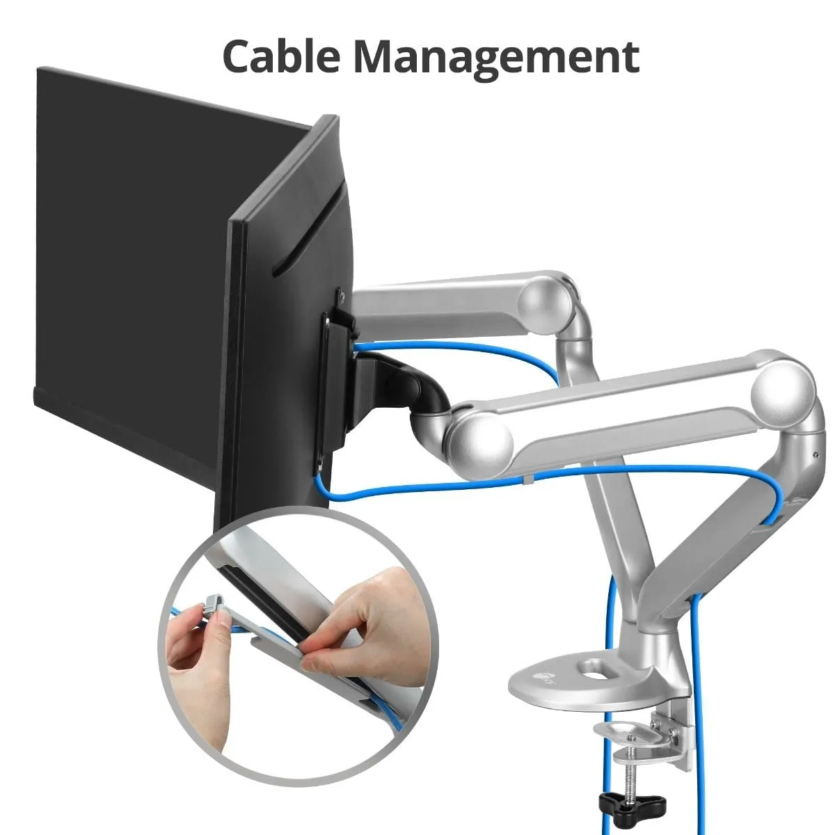 Siig CE-MT3X11-S1 Mtpro Dual Monitor Gas Spring Desk Mount Arm