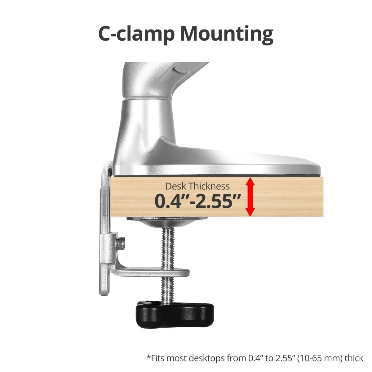 Siig CE-MT3X11-S1 Mtpro Dual Monitor Gas Spring Desk Mount Arm