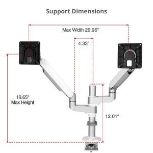 Siig CE-MT3W11-S1 Mtpro Desk Mount Dual Monitor