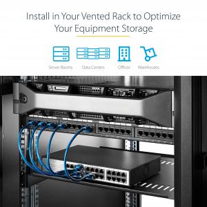 Startech CABSHELF116V2PK 2-pack 1u Rack Shelf, Vented