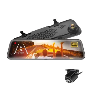 Adesso ORBIT D400 4k Dual Dash Cam With Rearview Mirror Functionality