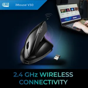 Adesso iMouseV30 Ergonomic Adjustable Vertical Wireless Mouse