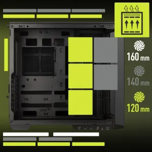 Msi PANO100LPZ Cs Mag Pano 100l Pz Mid Tower Atx Matx Mini-itx Tg Blac