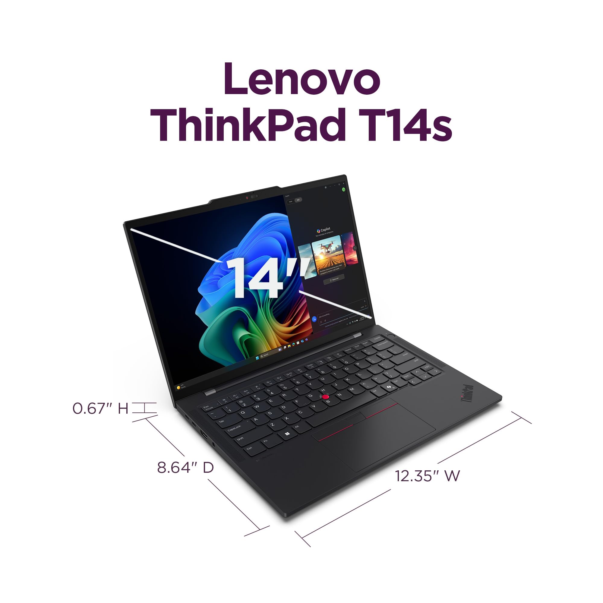 Lenovo 21N10000US Thinkpad T14s G6, Windows 11 Pro 64, Qualcomm Snapdr