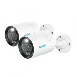 Reolink NVC-B4KDL2PK 4k Dual Lens Poe Bullet Camera - 2 Pack Security 