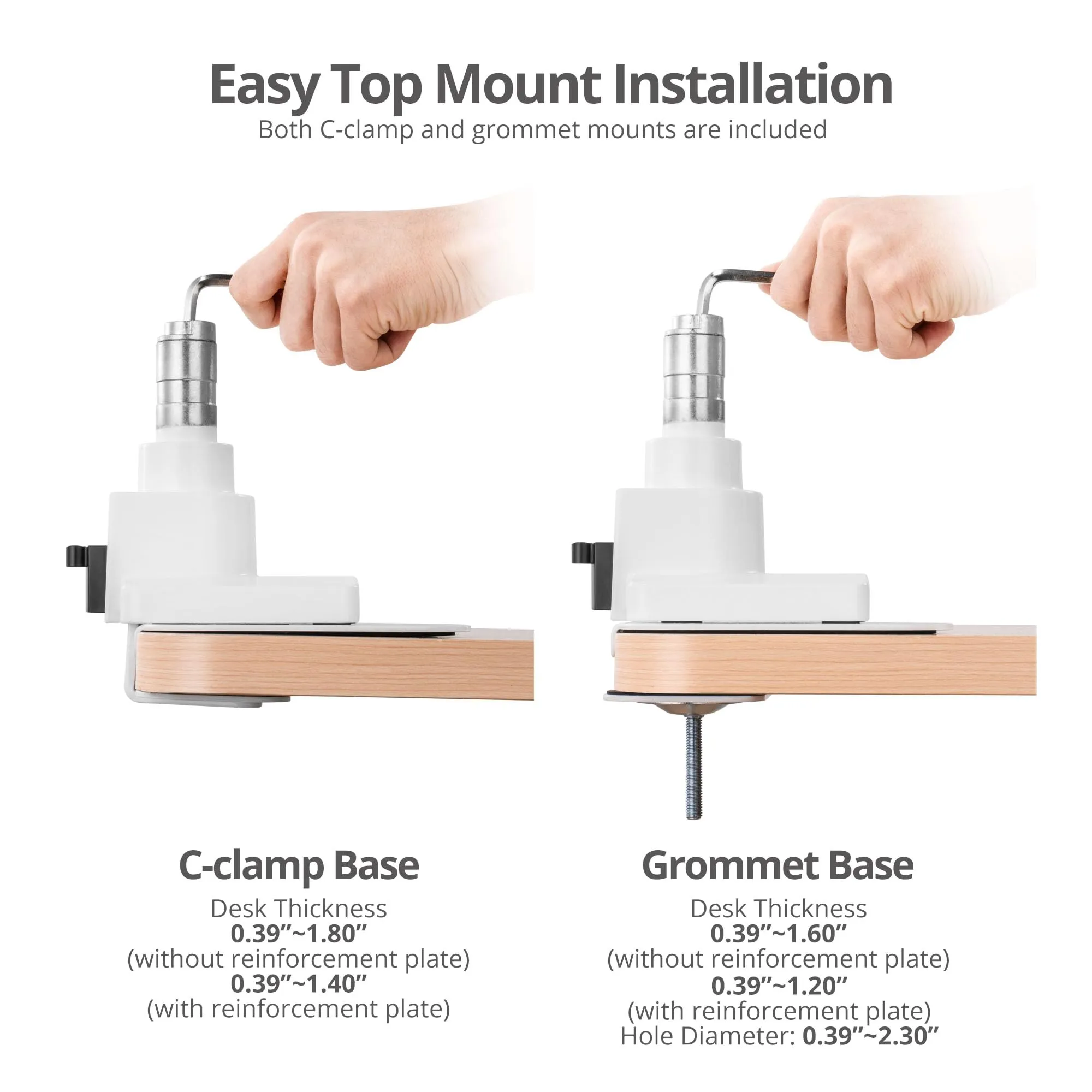 Siig CE-MT3Z11-S1 Ultra Heavy Duty Single Monitor Arm Desk Mount 17-57