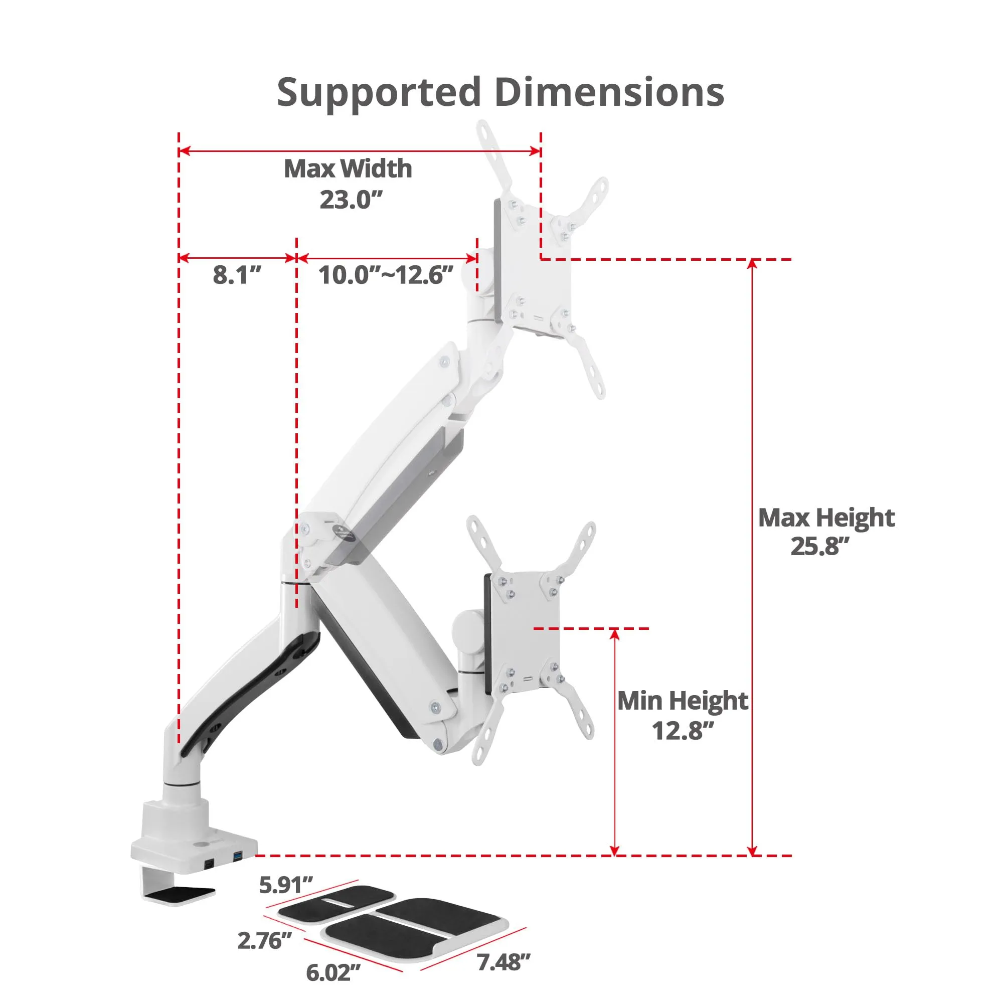 Siig CE-MT3Z11-S1 Ultra Heavy Duty Single Monitor Arm Desk Mount 17-57