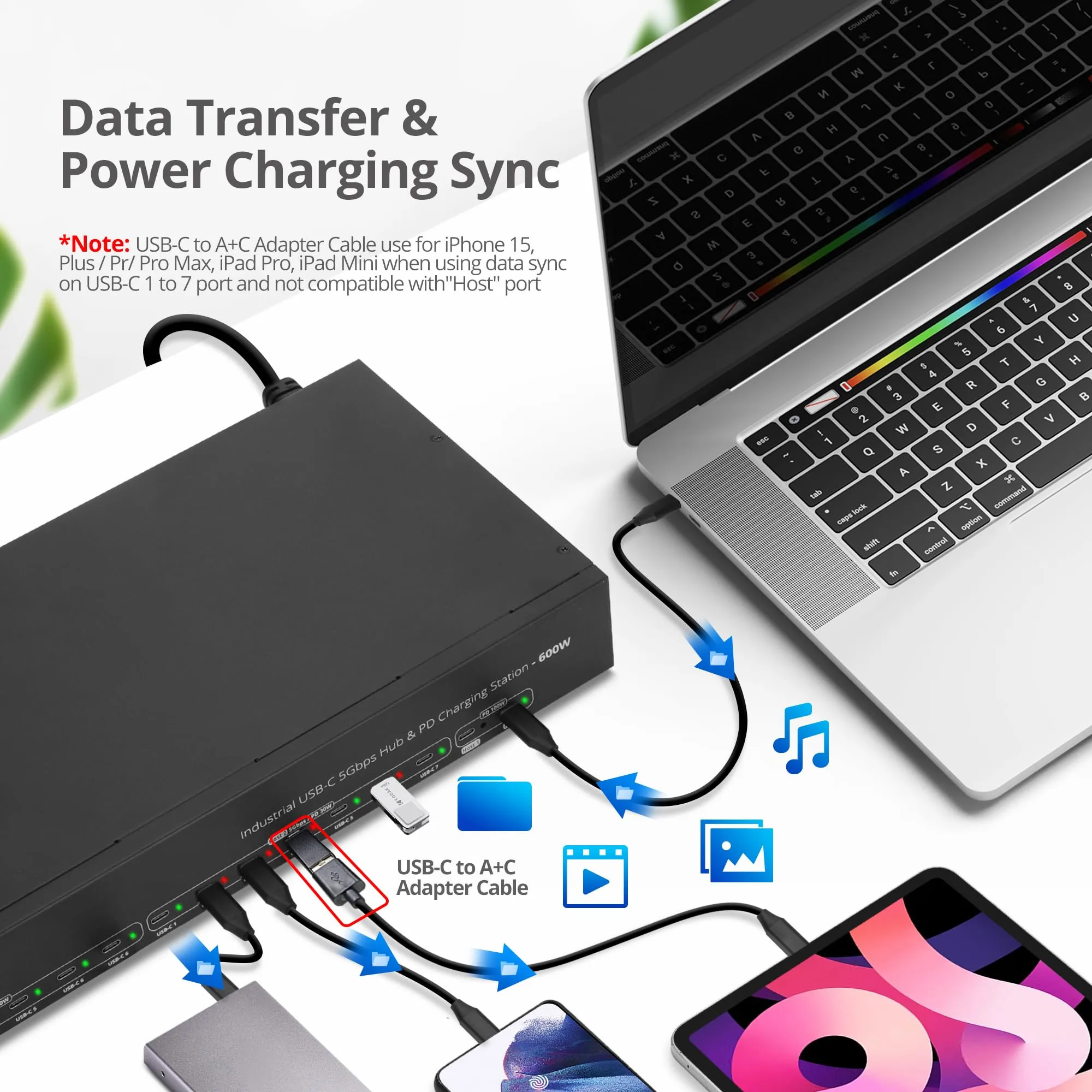 Siig ID-US0B11-S2 16-port Usb-c Pd Charging Station - 600w Power Hub