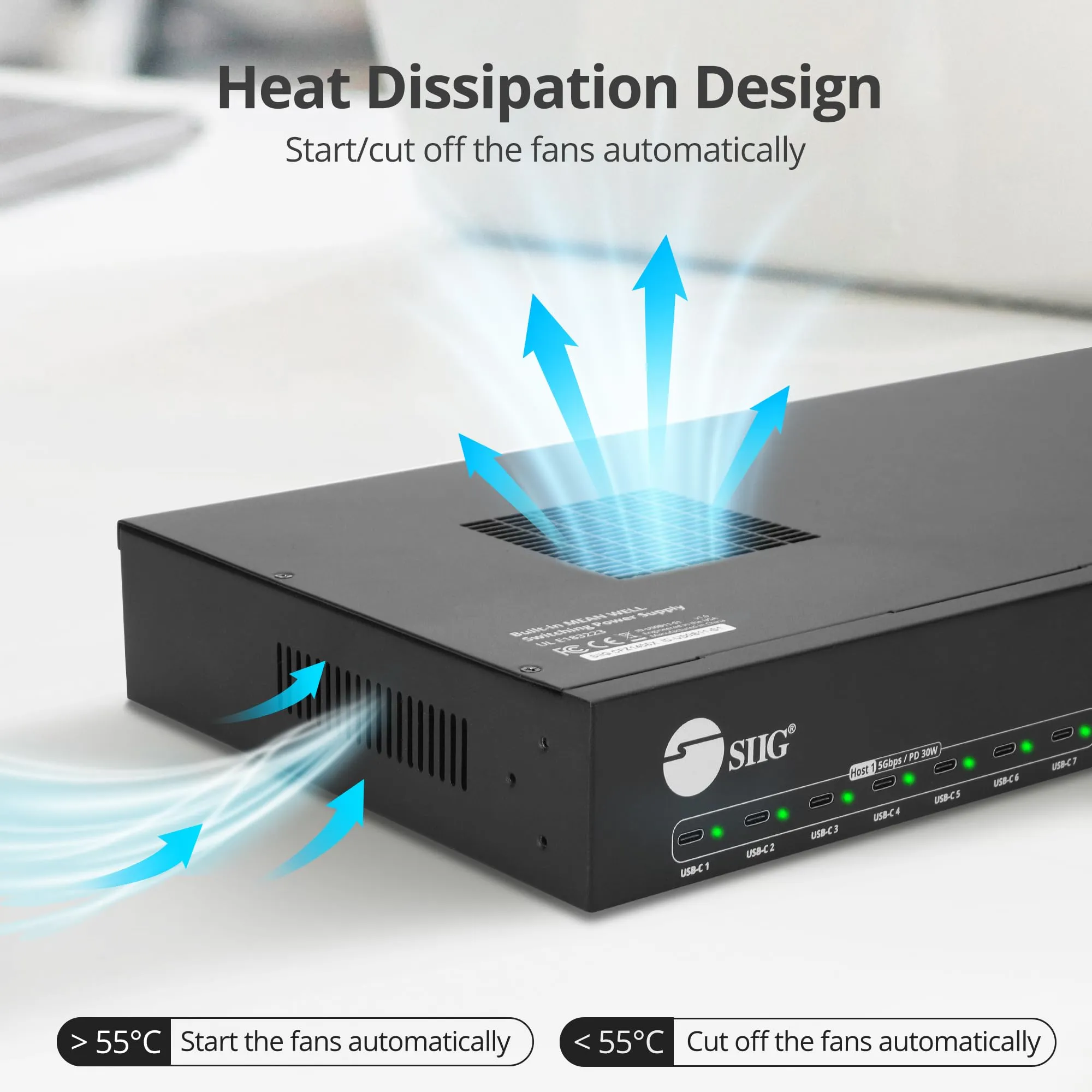 Siig ID-US0B11-S2 16-port Usb-c Pd Charging Station - 600w Power Hub