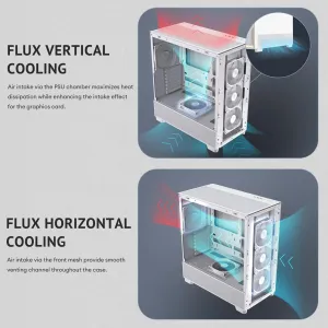 Antec FLUX WHITE Flux White Mid-tower E-atx Pc Case With Fans