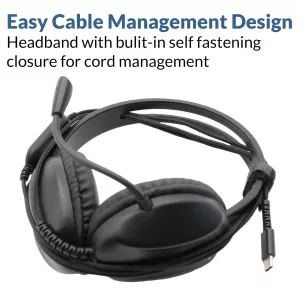 Cyber AC-4014 Usb C Headset W Braided Cord