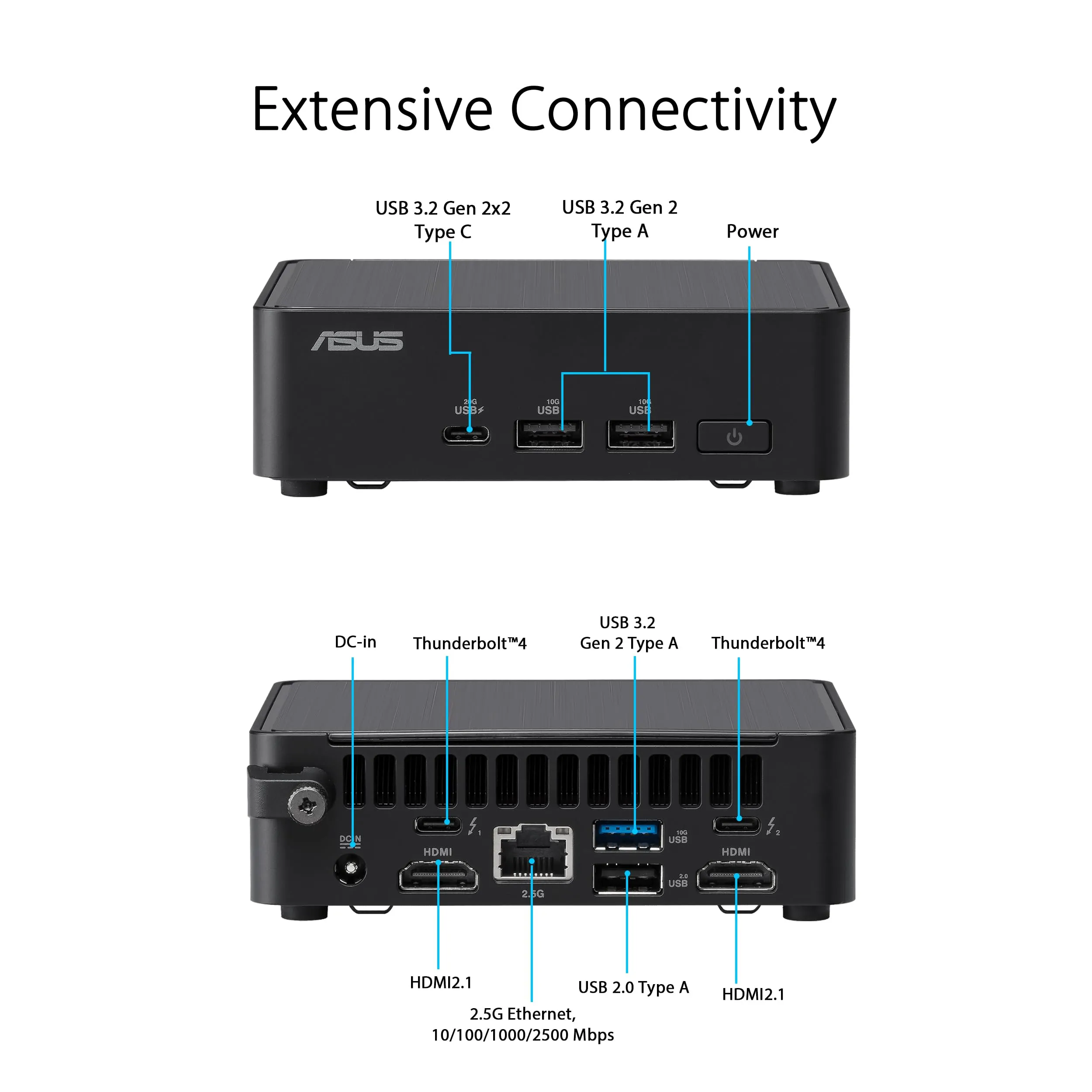 Asus RNUC14RVHU5068CUI Sy  Nuc Pro Tall Ultra 5 125h 16gb 512gb W11p R