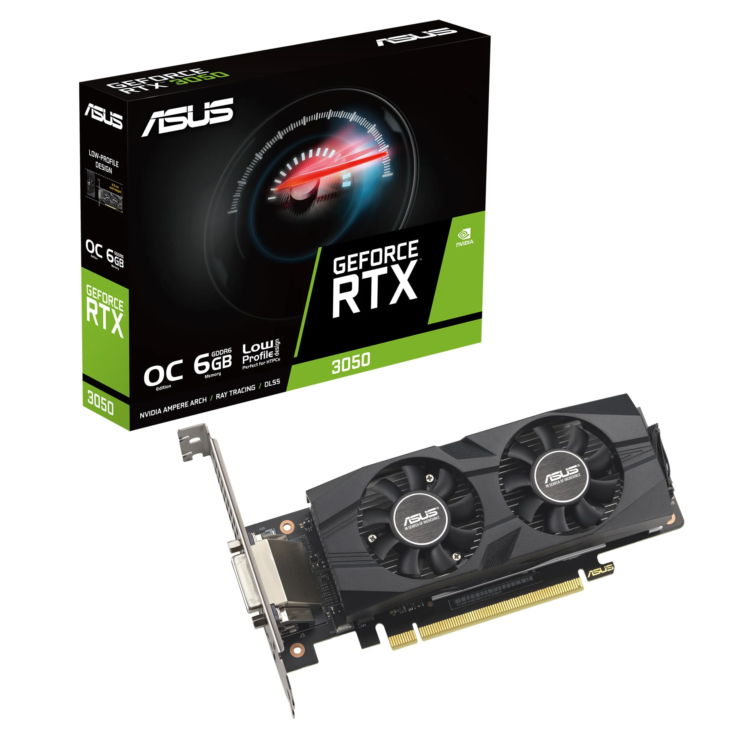 Asus RTX3050-O6G-LP-BRK Geforce Rtx 3050 Lp Oc 6gb Gddr6 Graphics Card