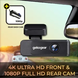 Adesso ORBIT D410 4k Dual Front And Rear Dash Cam With Gps Logging