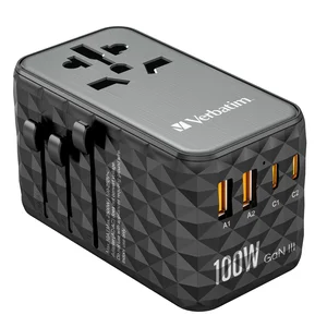 32121 | Verbatim GaN III Universal Travel Adapter - 100W