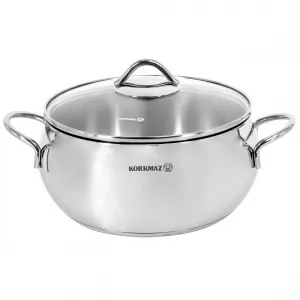 Korkmaz A1071 Tombik 1.8 Liter Stainless Steel Casserole In Polished S