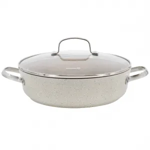 Korkmaz A1263 Granita 3.5l Nonstick Aluminum Low Casserole - Tan