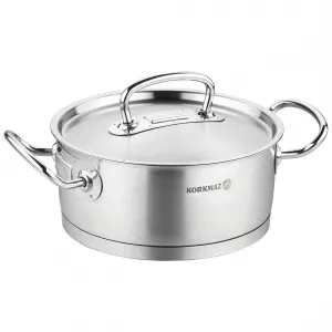 Korkmaz A1169 Proline 2.8l Stainless Steel Low Casserole With Lid