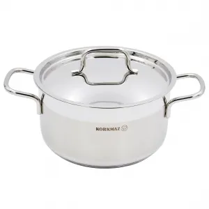 Korkmaz A1018 Alfa 3.5l Stainless Steel Casserole With Lid - 2 Piece S