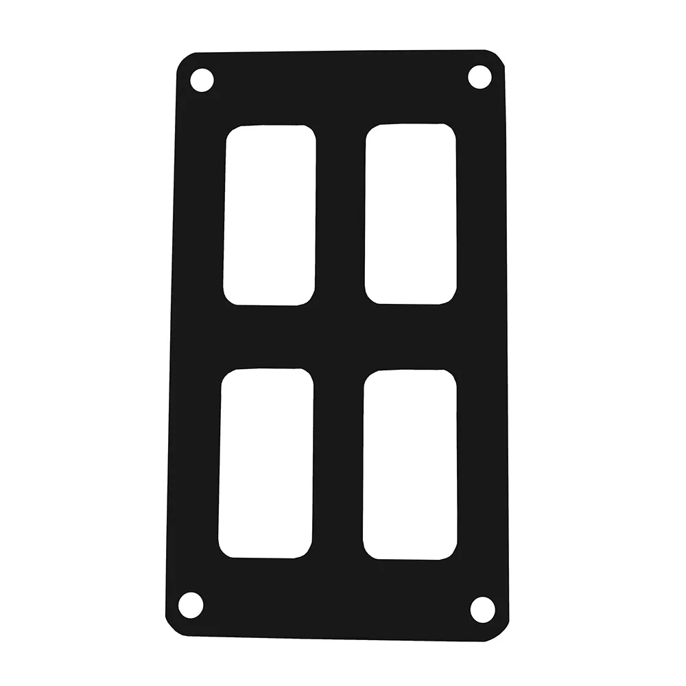 Pacer PSC-22-BK Pacer Black Aluminum Switch Panel - 2 Switches, 2 Rows