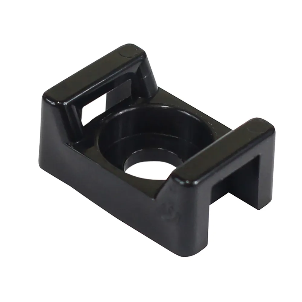 Pacer CTM2S8BK-100 Black Screw Mount Cable Tie Mounts - 100 Pack