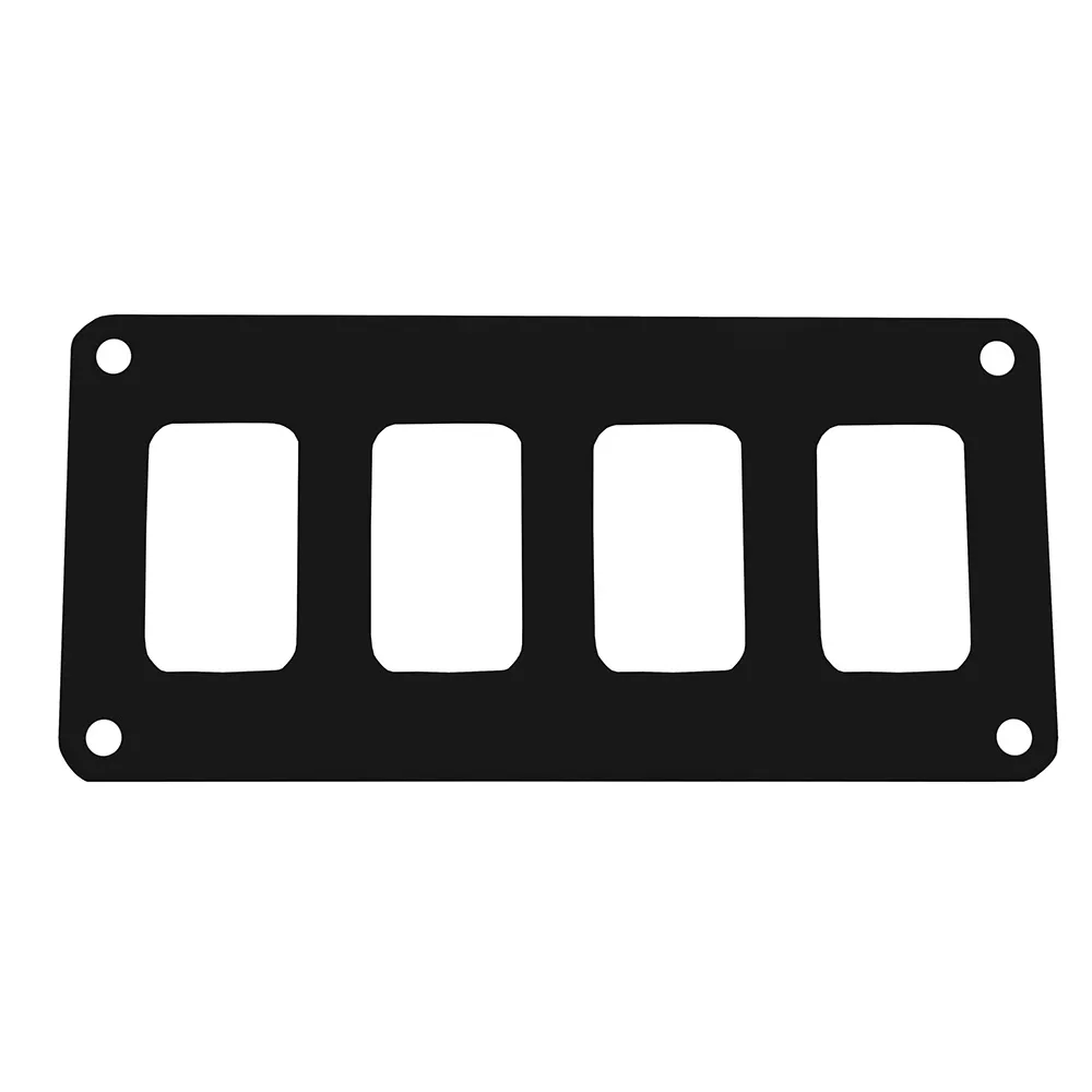 Pacer PSC-41-BK Durable 4 Switch Panel - Black Aluminum - 5.5