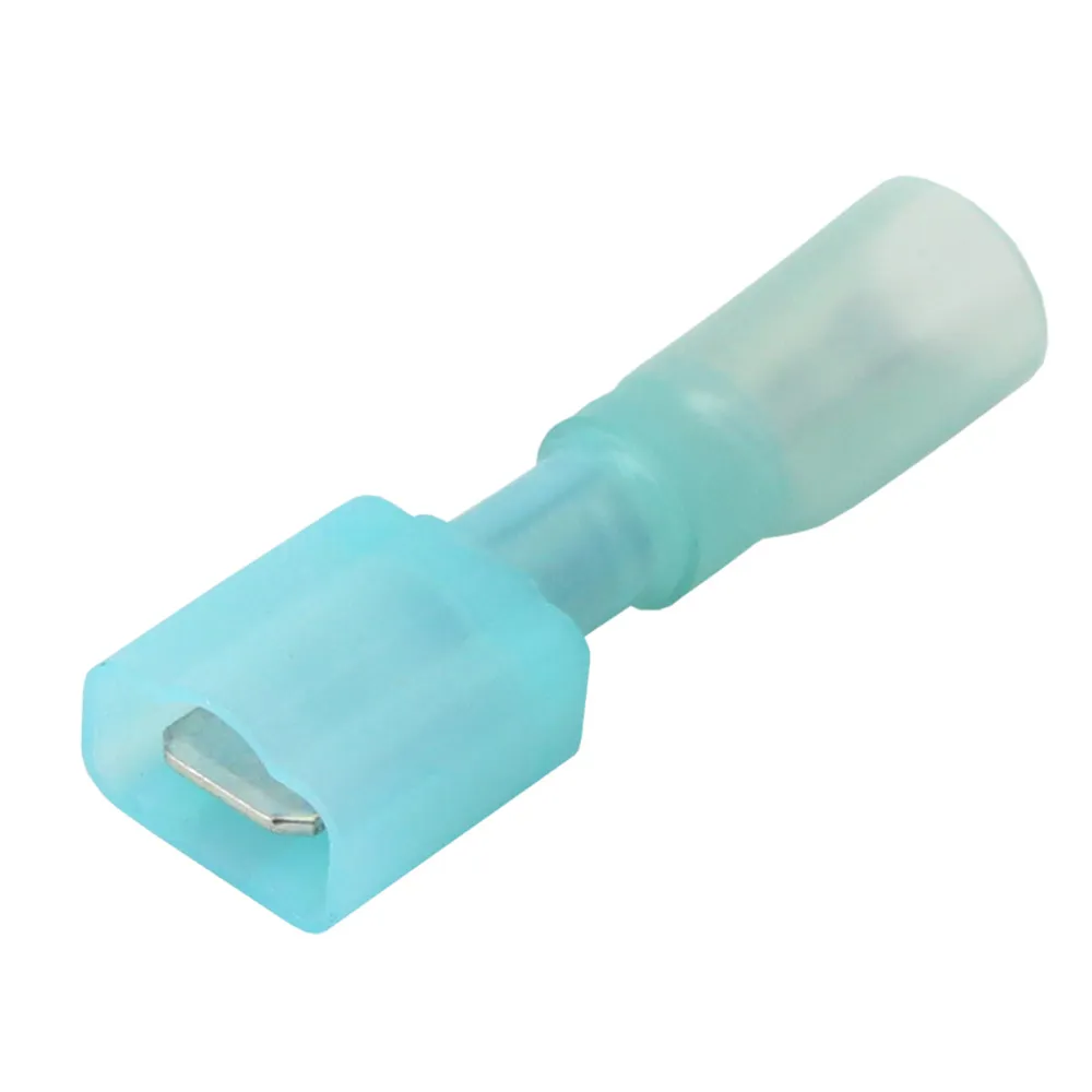 Pacer TDE14-250FIM-25 Pacer Blue Heat-shrink Male Disconnect Terminals