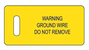 Panduit PT-GND 100-pack Blackyellow Ground Wire Identification Tags