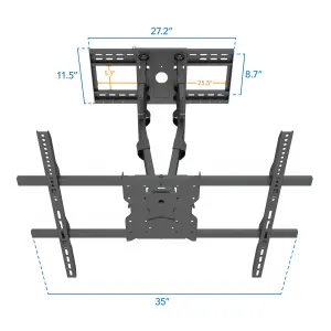 Mount-it! MI-394 Heavy Duty Tv Wall Mount With Long Extension Arms