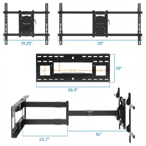 Mount-it! MI-372 This Extra Long Arm Tv Mount With Full Motion Capabil