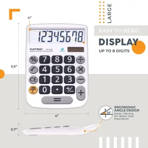 Adesso CD-8185W Ac Cd-8185w 8 Digits Basic Calculator White Retail