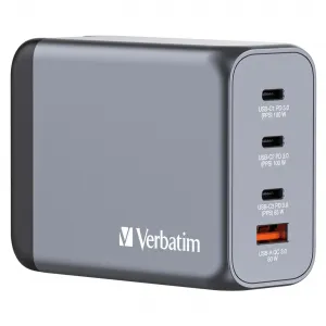 Verbatim 32204 200w 4-port Gan Wall Charger With Usb-c And Usb-a