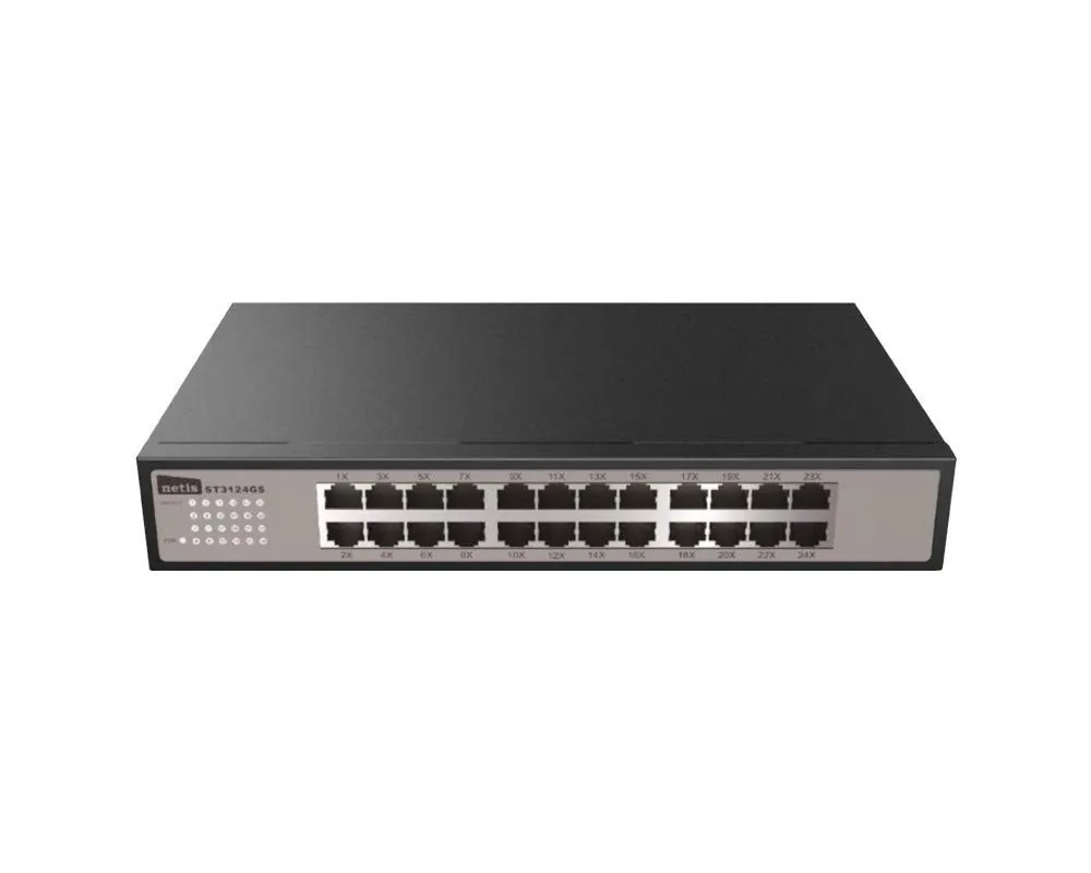 Ntsys ST3124GS Netis 24-port Gigabit Unmanaged Switch - Metal Case