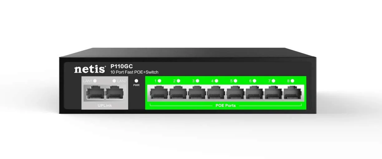 Ntsys P110GC Ntsys 1000m Poe Switch - 8 Ports With 120w Power