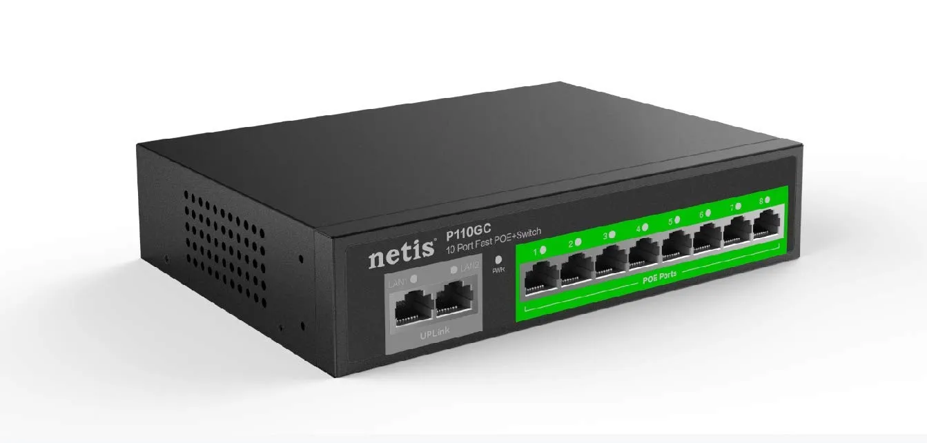 Ntsys P110GC Ntsys 1000m Poe Switch - 8 Ports With 120w Power