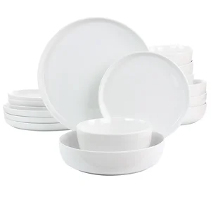 Gibson Gibson Home White Deco 16-Piece Dinnerware Set